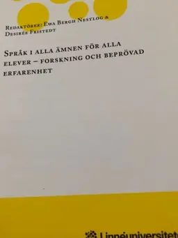 Språk i alla ämnen för alla elever : forskning och beprövad erfarenhet