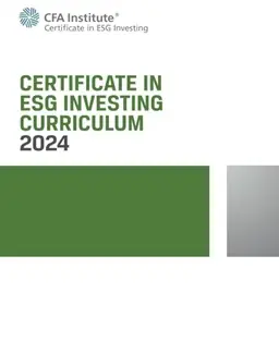 Certificate in ESG investing curriculum 2024